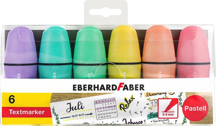 Produktbild EberhardFaber Leuchtmarker Keilspitze, 6 Stück (Mehrfarbig, 5 mm, 6 x)