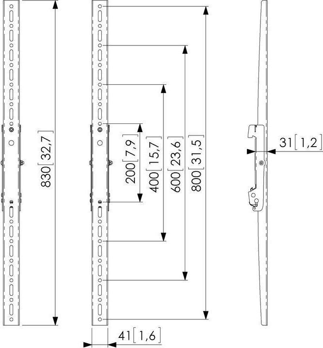 Produktbild Vogels Professional Connect-it PFS 3208 - Montagekomponente (2 Kontaktleisten) (Decke, Wand, Boden, 160 kg)