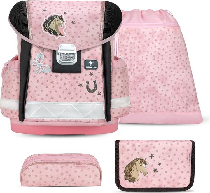 Belmil CLASSY Schulrucksack-Set Star Horses (19 l)