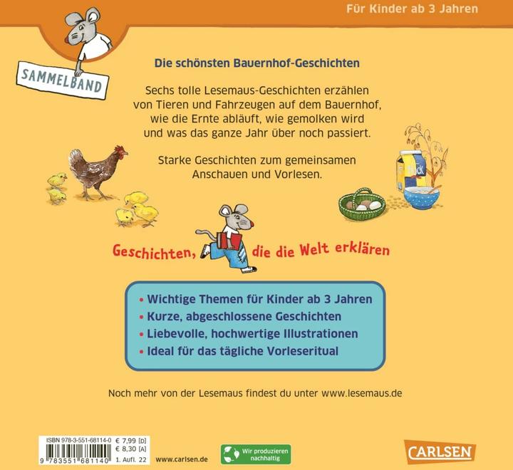 Produktbild LESEMAUS Sonderbände: Die schönsten Bauernhof-Geschichten (Deutsch, Christian Tielmann, Alexander Steffensmeier, Sandra Ladwig, Sabine Choinski, Gabriela Krümmel, Monika Wittmann, 2022)