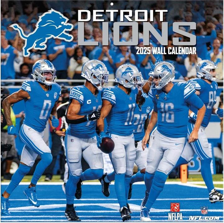 Actual product image NFL - Detroit Lions - 30.5 x 30.5 cm team wall calendar 2025 (30.5 x 30.5 cm, French, Italian, Spanish, German, English)