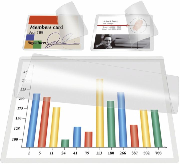 Immagine prodotto Q-Connect Maniche per la laminazione a freddo di carte d'identità (54 x 86 mm, 10 Pezzo/i, 200 µm)