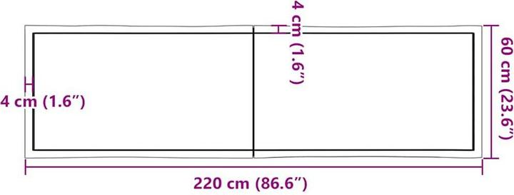 Produktbild VidaXL Aneta (220 x 60 x 4 cm)