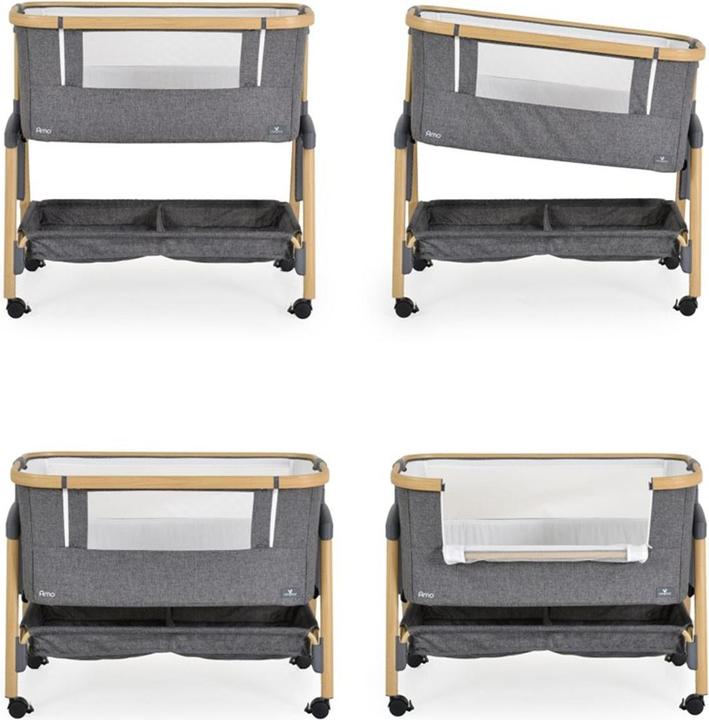 Actual product image Cangaroo Baby Crib Amo Dark Grey 111362