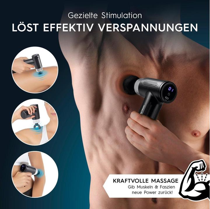 Actual product image Vitalmaxx Massage Gun Mini-Gun 5-piece