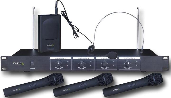 Actual product image Ibiza Sound VHF4 Draadloos karaokesysteem