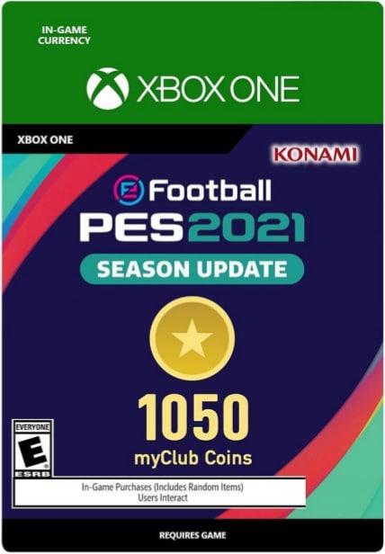 Actual product image Microsoft PES 2021 myClub Coin 1050