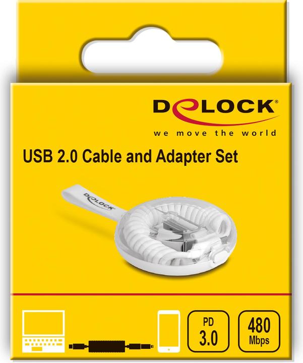Produktbild Delock 5 in 1 Daten- und Ladekabel (0.10 m, USB 2.0)