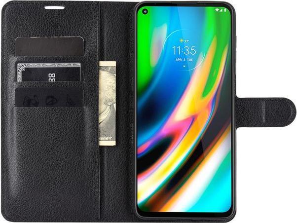 Actual product image MU Classic Litchi Leather Bookcover Series (Motorola Moto G9 Plus)
