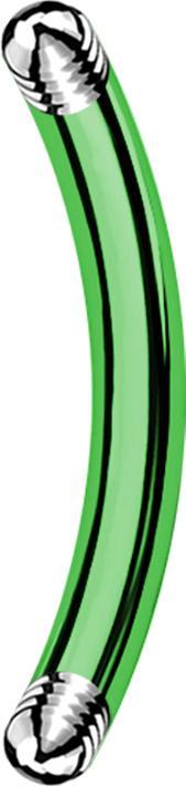 Produktbild Star Piercing Micro Bananen-Stab grün (ohne Messing, Titan G23)
