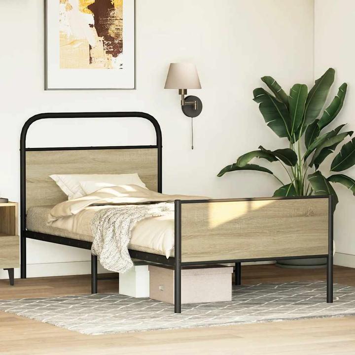Immagine prodotto VidaXL Struttura letto senza materasso 75x190 cm in legno di rovere Sonoma (75 x 190 cm)
