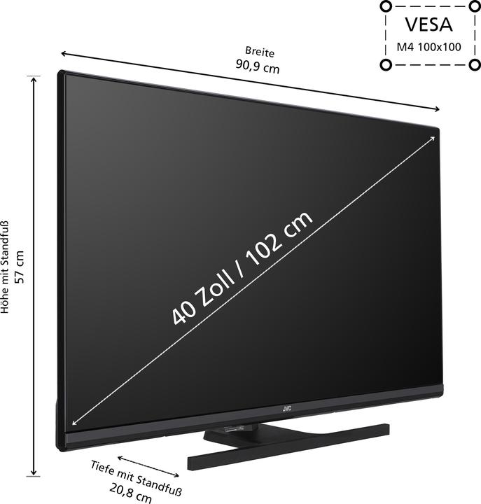 Immagine prodotto JVC QLED TV 40 pollici TV Full HD Android TV (HDR Smart TV, triplo sintonizzatore) LT-40VQF545A (40", QLED, Full HD, 2024)