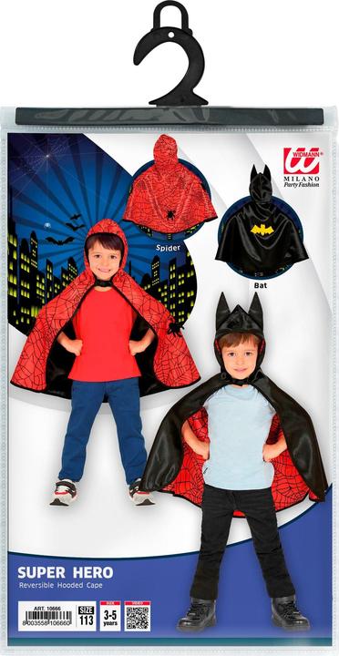 Produktbild Widmann Spiderbat Superhelden Wendecape (116)