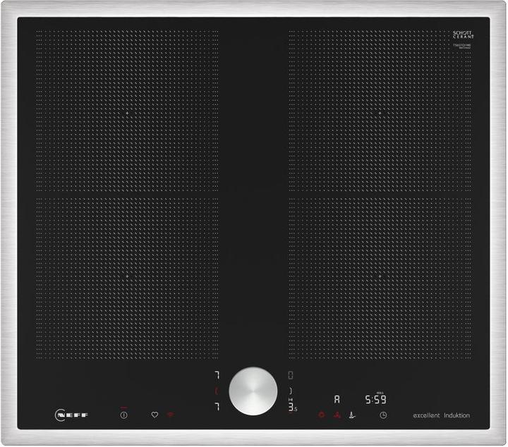 Actual product image Neff N 90, Induction hob, 60 cm, Black, With frame on top