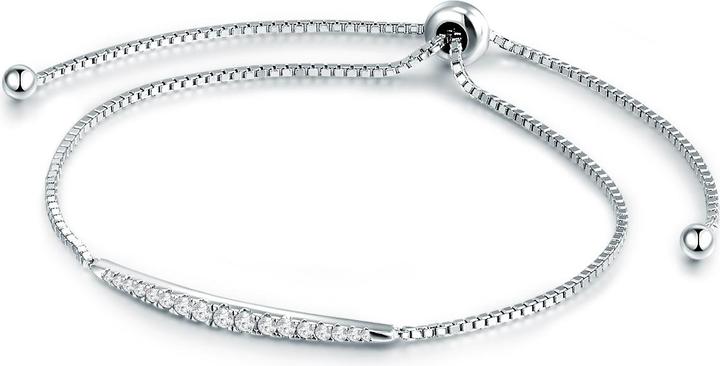 Actual product image Trilani Ladies Sterling Silver Zirconia Silver Flexible Adjustable - 26779 (Sterling Silver)