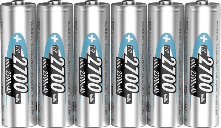 Produktbild Ansmann Mignon (AA)-Akku NiMH HR06 (6 Stk., AA, 2700 mAh)