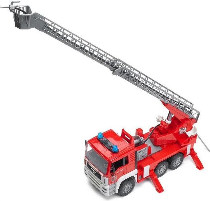 Actual product image Bruder Man fire department with turntable ladder