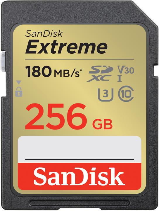 Image du produit SanDisk Extreme (256 Go, SDXC, U3, UHS-I)