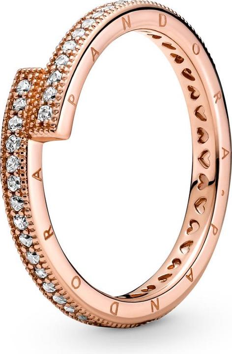 Pandora Logo Sparkling Overlapping Ring
