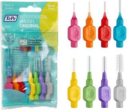 Actual product image TePe Interdental brushes Original Mixed Pack ISO 0-7 (8 x, 1.30 mm)