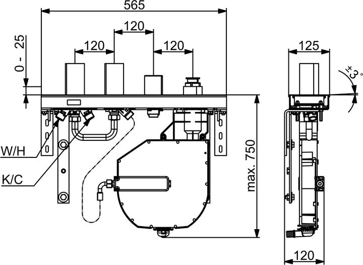 Productafbeelding Hansa 53080300 UP pijpset bad- en douchefitting