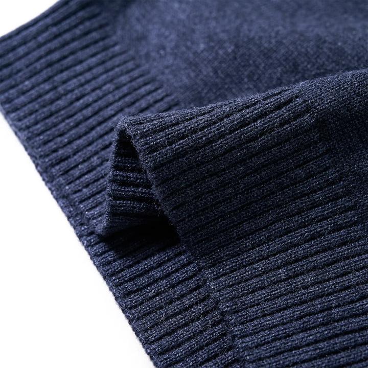Image du produit VidaXL Pullover Enfant Tricoté Bleu Marine 128,Matière : 100 (128)