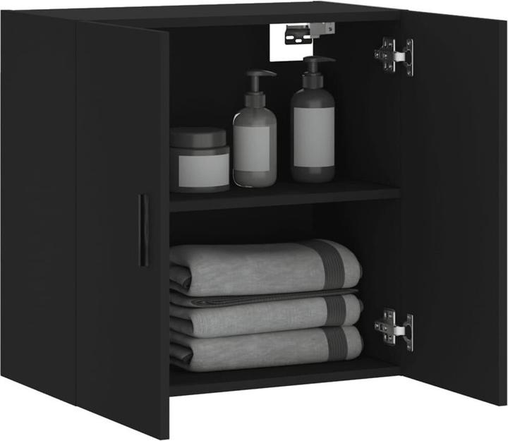 Produktbild VidaXL Wandschrank Schwarz 60x31x60 cm Holzwerkstoff, Farbe (60 x 31 x 60 cm)