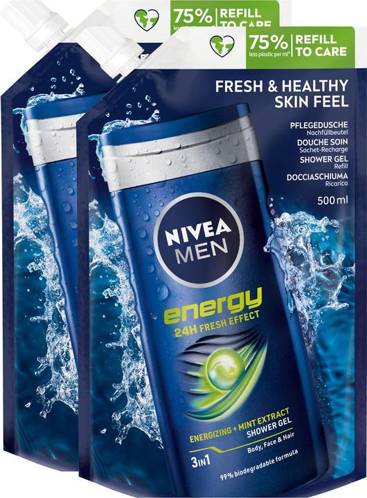 NIVEA Energy Refill Duo (1000 ml)