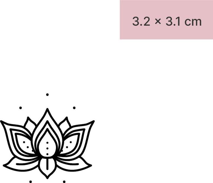 minink Tatuaggio temporaneo - Mandala di un fiore di loto