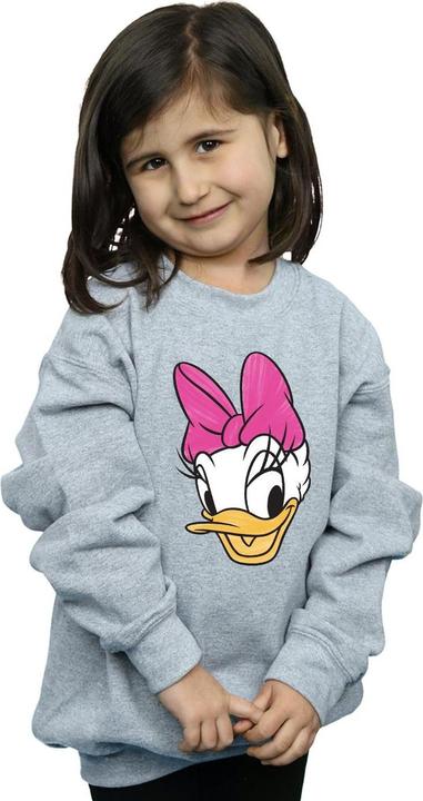 Actual product image Disney Girls Daisy Duck Head Painted Sweatshirt (128)