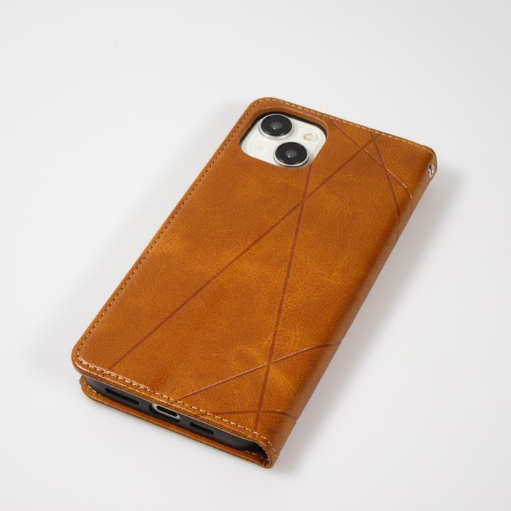 Produktbild PhoneLook Hülle Flip Geometrisch Hellbraun (Apple iPhone 15 Plus)