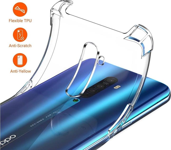 Productafbeelding Screenguard Oppo Reno2 Hoesje Kristal Zachte Airbag Bumper (Oppo Reno 2)