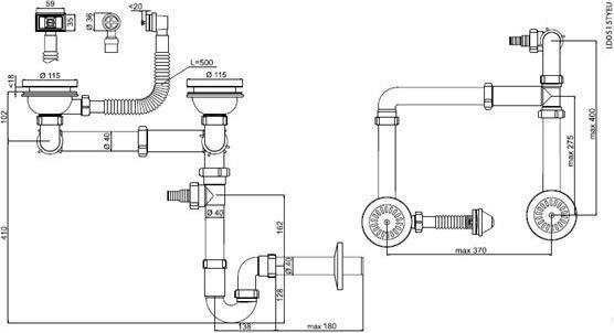 Image du produit Ani Plast DOUBLE SIPHON+BRIDE 3 1/2IN LD0515