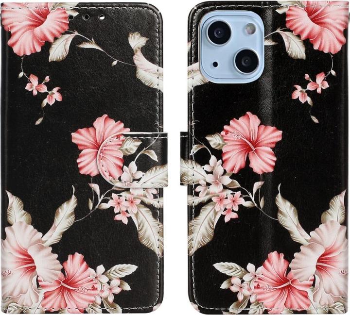 Image du produit Ueli Express iPhone 13 Mini Livre Etui avec porte-cartes Fleurs rétro (Apple iPhone 13 mini)
