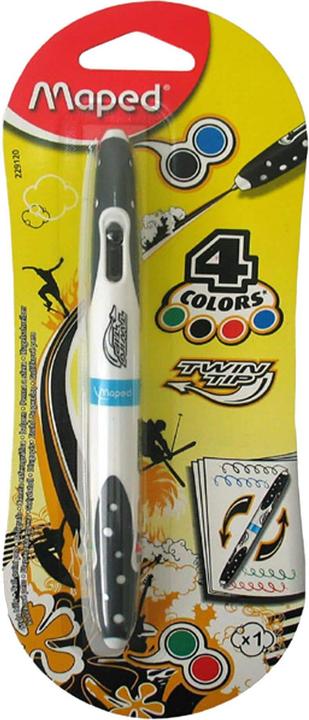 Image du produit Maped Stylo à bille Twin Tip 4coloured (Blanc, Noir, 1 x)