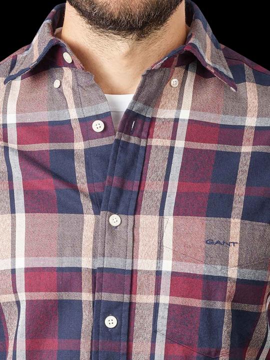 Produktbild GANT Check Shirt Long Sleeve Plumped Red (L)