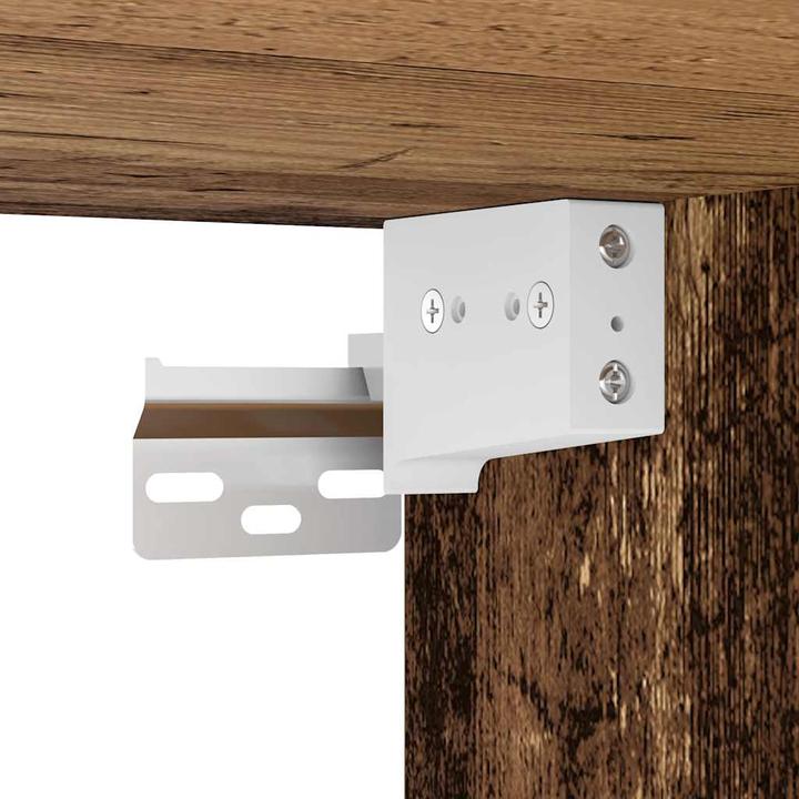 Image du produit VidaXL Meuble sous-vasque avec vasque encastrée imitation vieux bois Salle de bain lavabo