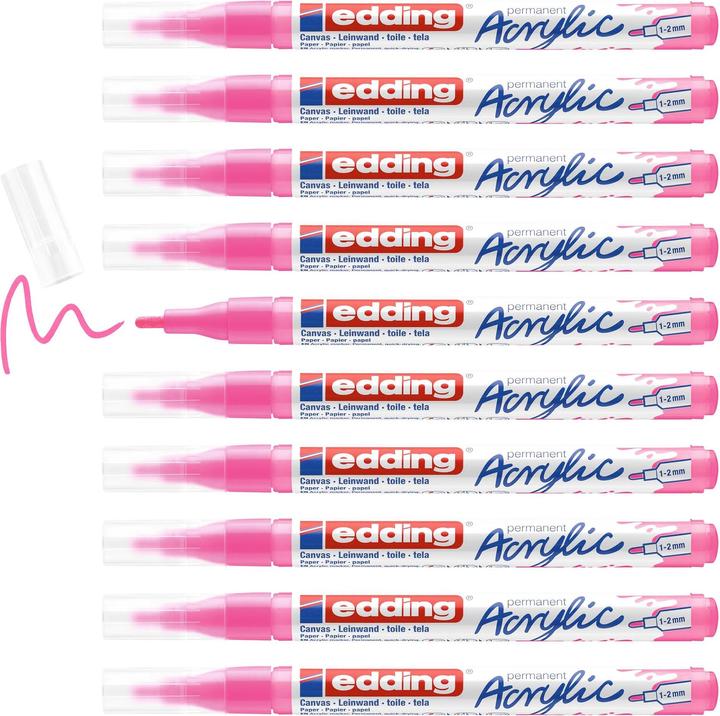 Image du produit Edding Marqueur acrylique 5300 (Rose néon, 2 mm, 1 x)