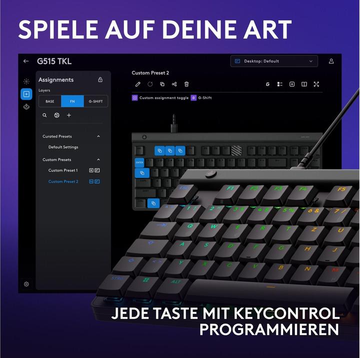 Actual product image Logitech G G515 TKL (CH, Cable)