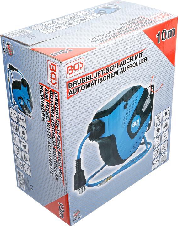 Actual product image BGS Enrouleur air mural | automatique | 10 m