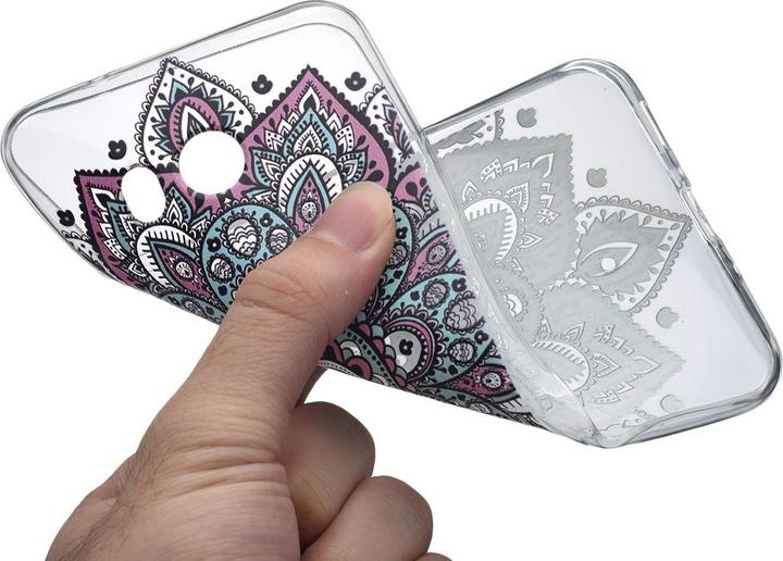 Actual product image König Design Henna Cover for Mobile HTC U11 Case Protection Sleeve Silicone Bumper Cases Tattoo Colourful (HTC U11)
