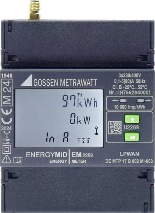 Produktbild Gossen Metrawatt EM2289 Drehstromzähler 80 A MID-konform: Ja 1 St.