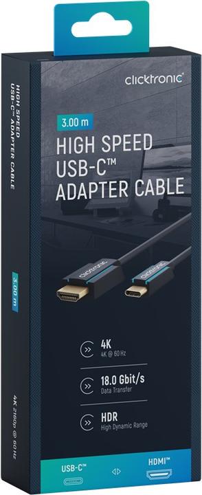 Produktbild clicktronic Casual USB-C™/HDMI™ Adapterkabel, 3 m (3 m, HDMI)