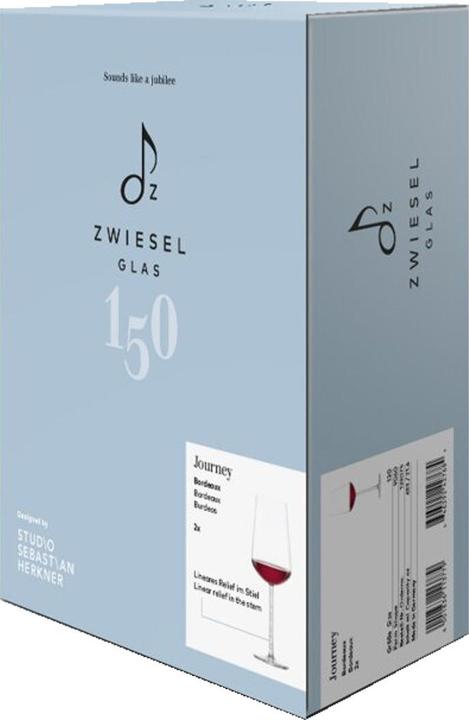 Produktbild Zwiesel ZWG Bordeauxglas Journey 633ml (63.30 cl, 2 Gläser, Rotweingläser)