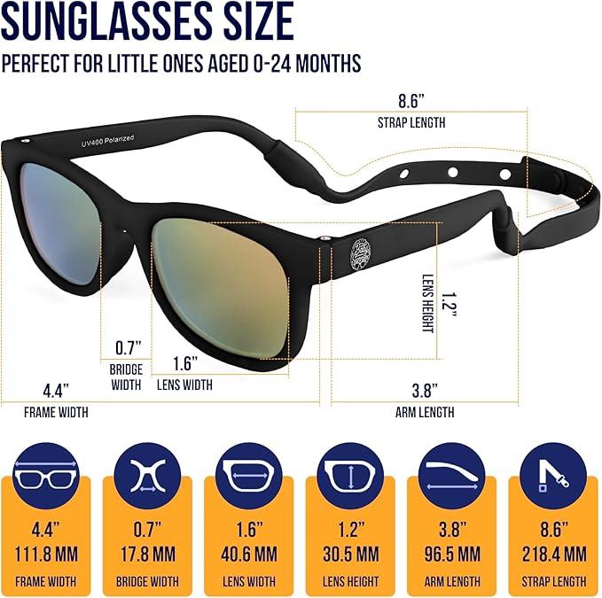 Actual product image Baby Sunnies Baby-Sonnenbrille mit Band Schwarz