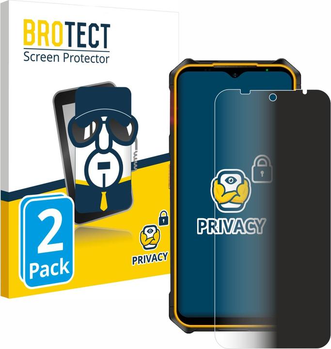 Productafbeelding BROTECT Anti-spionnetje privacyfolie Beschermfolie tegen blauw licht (2 Stuk, Ulefone Armor X13)