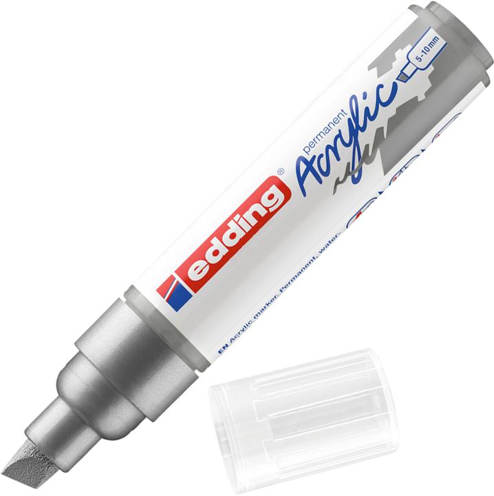 Immagine prodotto Edding Marcatore acrilico 5000 Wide (Argento, 10 mm, 1 x)