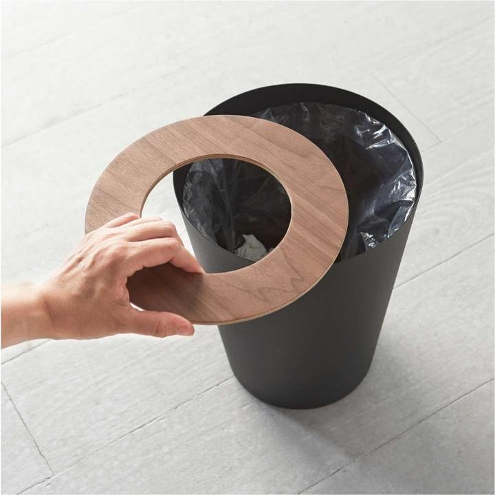 Actual product image Yamazaki - Trash Can Round - Rin - brown (1300 l)