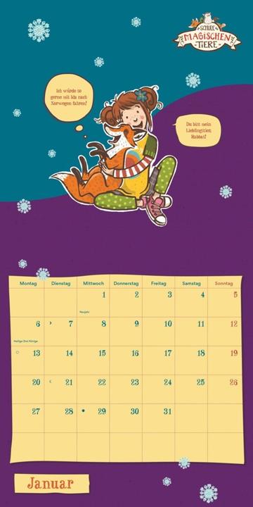 Produktbild Schule der magischen Tiere 2025 - Broschürenkalender für Kinder - Format 30 x 30 (30 x 30 cm, Harter Einband, Deutsch)