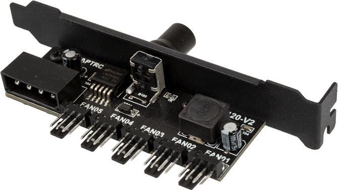 Produktbild Lamptron CP120 V2 PCI-Blende Lüftersteuerung - schwarz (5 Lüfter)